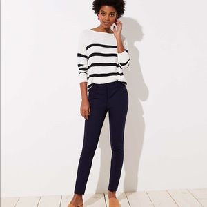 Loft navy Marisa skinny ankle pants NWT